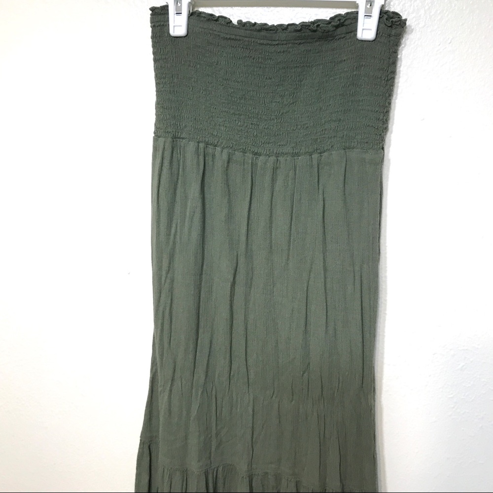 Aerie Green Tiered Maxi Dress